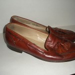 BRAGANO BY  COLE HAAN MEN’S BROWN LEATHER TASSEL LOAFERS SZ 9.5 M