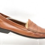 Mens shoes COLE HAAN Resort saddle tan leather slip on penny loafers sz 12 D