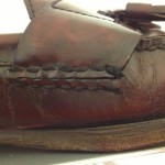 COLE HAAN Men Shoes Sz 12C Burgundy Leather Loafers w/Tassel Memory Flex Comfort