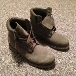 Timberland Boots – Grey / Blue Leather – Men’s Size 9.5