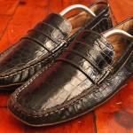 Stunning Cole Haan Hand Sewn Croc Driving Loafer Made In Italy Sz 10 1/2M