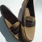 COLE HAAN GENUINE HANDSEWN Two Tone BROWN TAN LOAFERS MENS Size 10 D