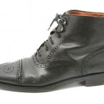 COLE HAAN 10 M, vintage vtg cap toe brogue black LACE UP ANKLE dress BOOTS SHOES