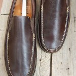 Cole Haan Mens Casual Dress Shoes Size 11.5M Brown Leather Slip On Driver Loafer