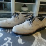 Men’s Cole Haan Lunargrand suede Wingtip ivory/black 11 M New
