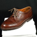 Cole Haan Mens 8.5M Brown Pebbled Leather Split Toe Lace up Oxford Shoes