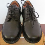 Mens sz 10W black leather Unstructured by Clarks lace tie oxford casual shoes