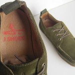 J-Shoes mens 8 vintage oxfords clarks used green suede