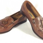 COLE HAAN Mens Brown LEATHER Kiltie Tassle Tassel Slip On Loafer Shoes SIZE 10 B