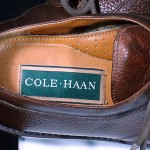 Cole Haan Mens 8.5M Brown Pebbled Leather Split Toe Lace up Oxford Shoes