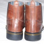 CLARKS MEN ANKLE BOOTS SIZE 9.5 MEDIUM BROWN LEATHER EUC