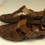 COLE HAAN COUNTRY * 9 M * FISHERMAN Brown Vibram Leather Sandals Shoes
