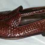 Bragano By Cole Haan Mens Cognac Colored Woven Italian Leather Loafers, Size 10M