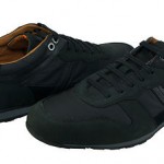 Hugo Boss Mens Orlan Black Suede Lace-Up Casual Fashion Sneakers Shoes Kicks