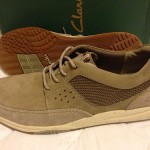 Mens Clarks Casual Shoes Taupe Size 13 Medium Cayuga Nubuck Leather