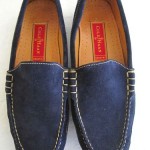 Cole Haan Mercedes Country Suede Blue Slip On Loafers Moccasin Shoes 6.5 6 1/2