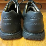 Clarks Longhop Black Leather Casual Lace Up Oxfords Mens SZ 11.5 NIB