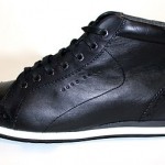 $395 Hugo Boss ‘NIKKOS’ Size 10 (9 UK) Leather Ankle Boots/Sneakers in Black