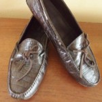 Cole Haan Men’s Driving Shoes Moccasins Brown Croc Embossed Leather 11  Perfect