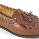 COLE HAAN Mens Brown LEATHER Kiltie Tassle Tassel Slip On Loafer Shoes SIZE 10 B