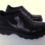 Mens Timberland Shoes Size 8 M Black Leather Slip Ons Smart Comfort System EUC
