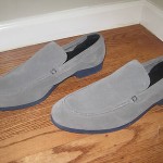NWOB COLE HAAN FOLSOM GRAY VENETIAN SUEDE LOAFERS 11.5 M