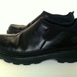 Mens Timberland Shoes Size 8 M Black Leather Slip Ons Smart Comfort System EUC