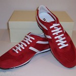 HUGO BOSS ORANGE Orlenno Size 12 M Bright Red Suede & Mesh Sneakers Mens Shoes