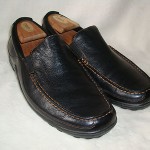 COLE HAAN MENS BLACK LEATHER LOAFERS SIZE 8.5 M