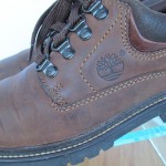 Mens sz 8 M dark brown leather rustic Timberland all terrain work/ casual shoes