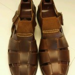 COLE HAAN COUNTRY * 9 M * FISHERMAN Brown Vibram Leather Sandals Shoes