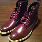 NEW Cole Haan Harrison Wedge Leather Lace Up Boots Mens 8.8 M Burgundy $378