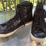 Diesel Black Patent Leather High Tops Shoes Sports Athletic 12 M