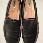 COLE HAAN MENS BLACK LEATHER LOAFERS SIZE 8.5 M