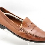 Mens shoes COLE HAAN Resort saddle tan leather slip on penny loafers sz 12 D