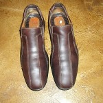 MENS COLE HAAN/NIKE AIR  DARK BROWN LEATHER  SLIP ON  CASUAL SHOES 11.5M  EUC