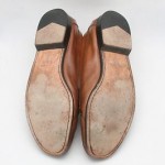 Mens shoes COLE HAAN Resort saddle tan leather slip on penny loafers sz 12 D