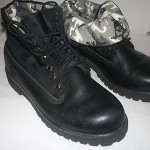 $129 Timberland roll top unisex mens womens hiking black leather biker boots 5 7