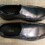 Clarks AXL Slip-On Loafers – Black Leather Shoes – Men’s US 11
