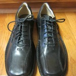 Clarks Longhop Black Leather Casual Lace Up Oxfords Mens SZ 11.5 NIB