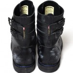 $425 NEW Diesel ME-TAL Black Leather Distressed Double Strap Buckle Boots 12.5