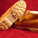 MEN’S GOLD SUEDE LEATHER HIKING BOOTS BY TIMBERLAND, SZ 8.5M; PRE-OWNED