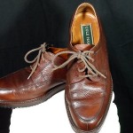 Cole Haan Mens 8.5M Brown Pebbled Leather Split Toe Lace up Oxford Shoes