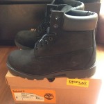 Timberland 6 Inch Boots Black Suede Sz 8 Pre Owned