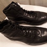 COLE HAAN CITY NIKE AIR MEN BLACK LEATHER ANKLE BOOTS SNEAKER SHOES SZ 9 M