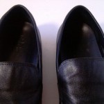 Mens Cole Haan Nike Air Shoes Size 11.5 M Black Leather Slip Ons Loafers