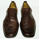 COLE HAAN Rust-Brown Leather Slip-On Loafers – US 10 M