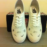 One Direction Custom Printed Vans shoes 7.5