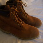 Timberland Mens Wheat Nubuck Leather 6″ Boots size 8.5 VGUC