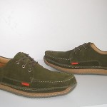 J-Shoes mens 8 vintage oxfords clarks used green suede